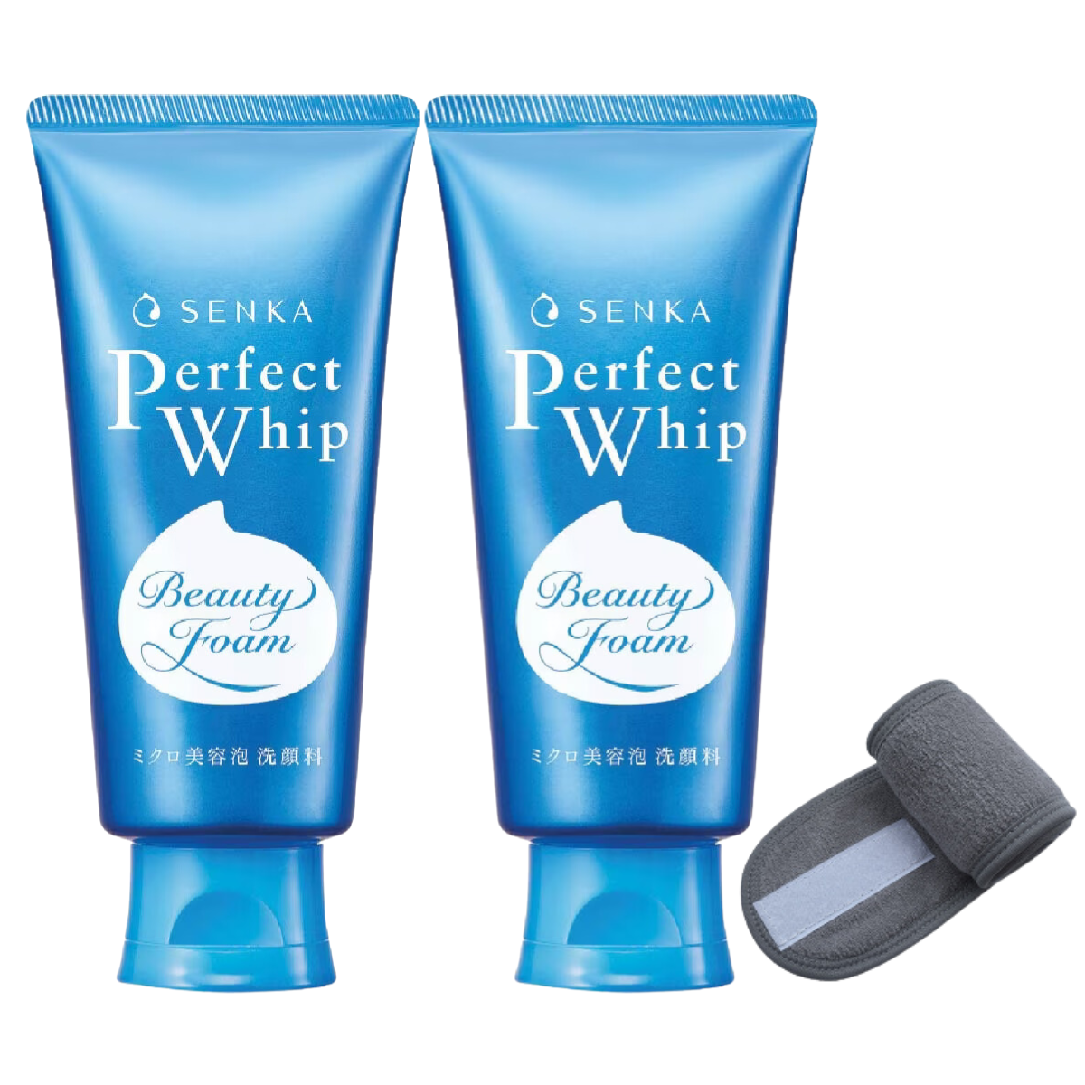 Senka Perfect Whip Beauty Foam twin pack with headband